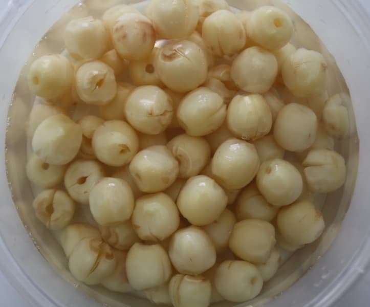 Canned lotus seed in syrup